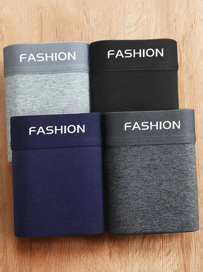 4-Pack Men's Boxer Briefs – Soft, Breathable & Stylish Fit