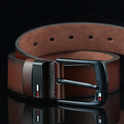 Men’s Luxury PU Leather Belt – Alloy Buckle, Punk Style 2024