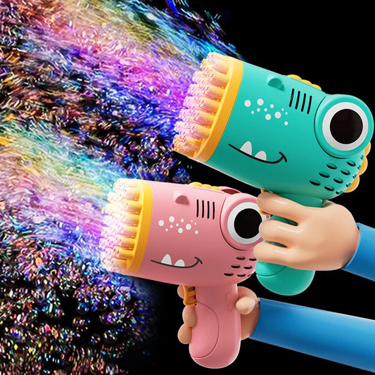 40-Hole Dino Bubble Blower – Fun Outdoor Party Toy for Kids