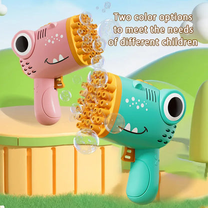 40-Hole Dino Bubble Blower – Fun Outdoor Party Toy for Kids