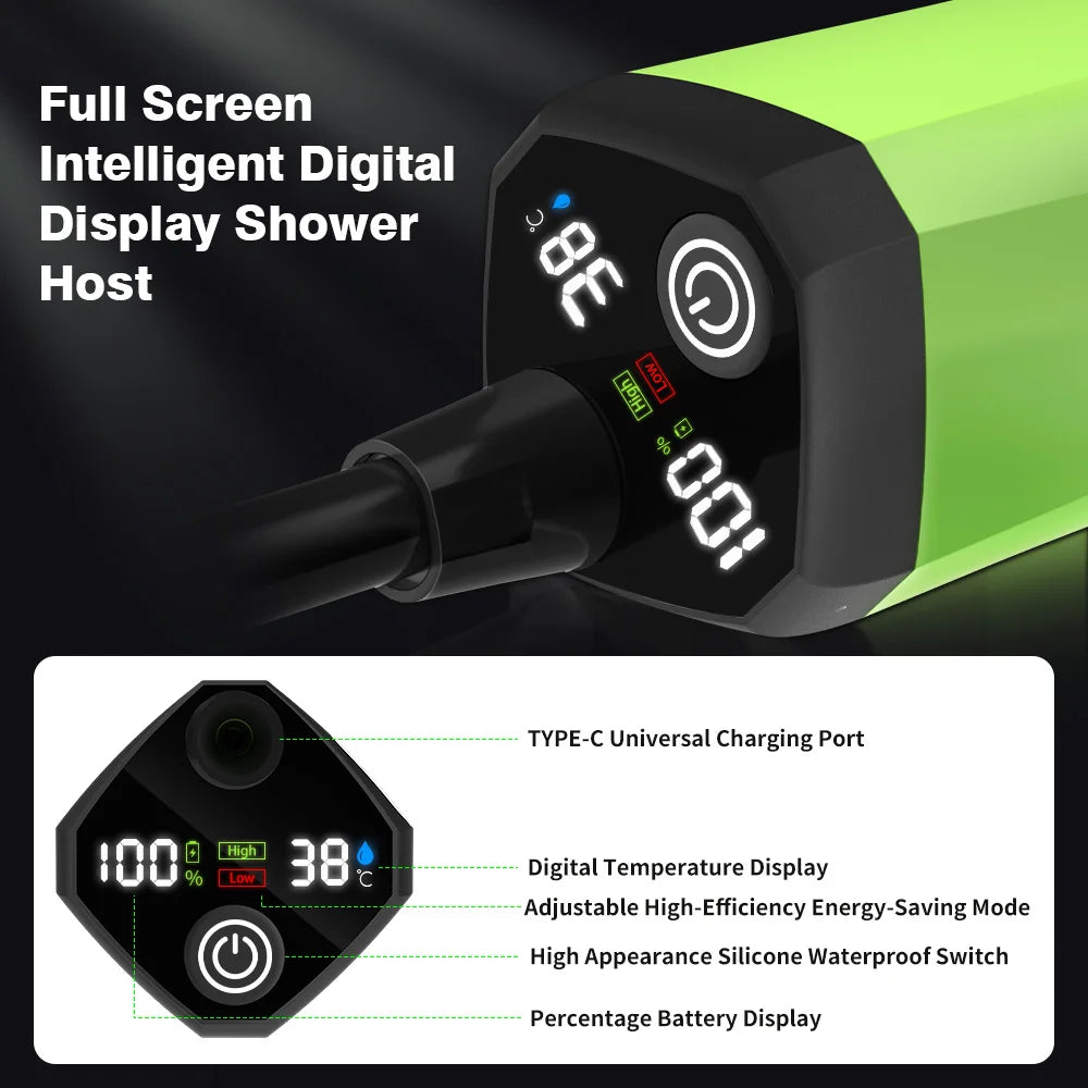Smart Camp Shower – Rechargeable, Adjustable & Easy to Use