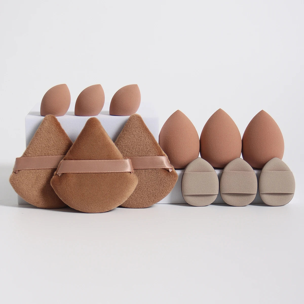 12PCS Makeup Sponge Set – Beauty Puffs, Eggs & Mini Cushions