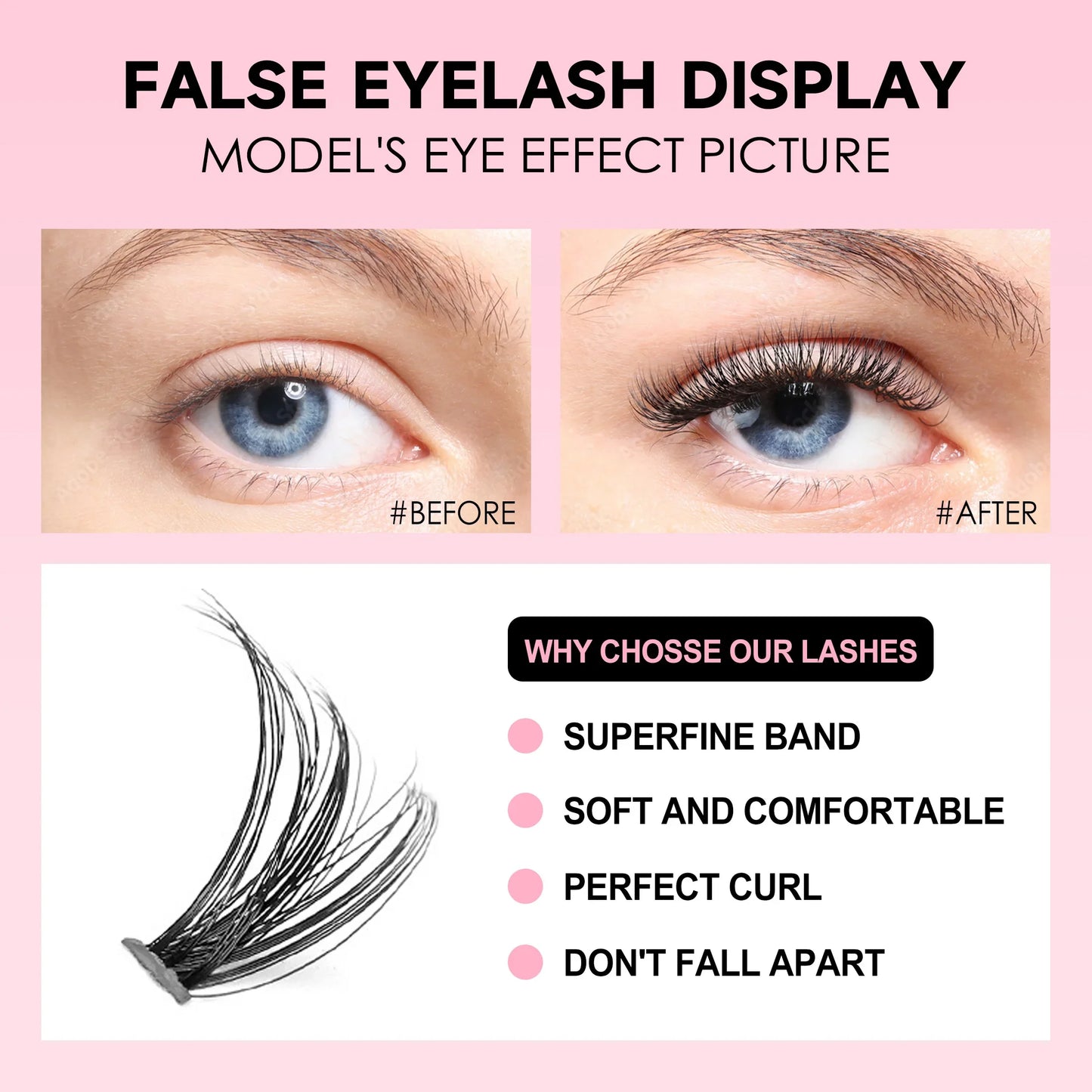 200 PCS Lash Clusters Kit – Makeup Tools for Perfect Extensions