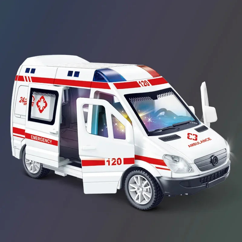 Diecast Emergency Car Set – Sound, Light & Simulation Toys