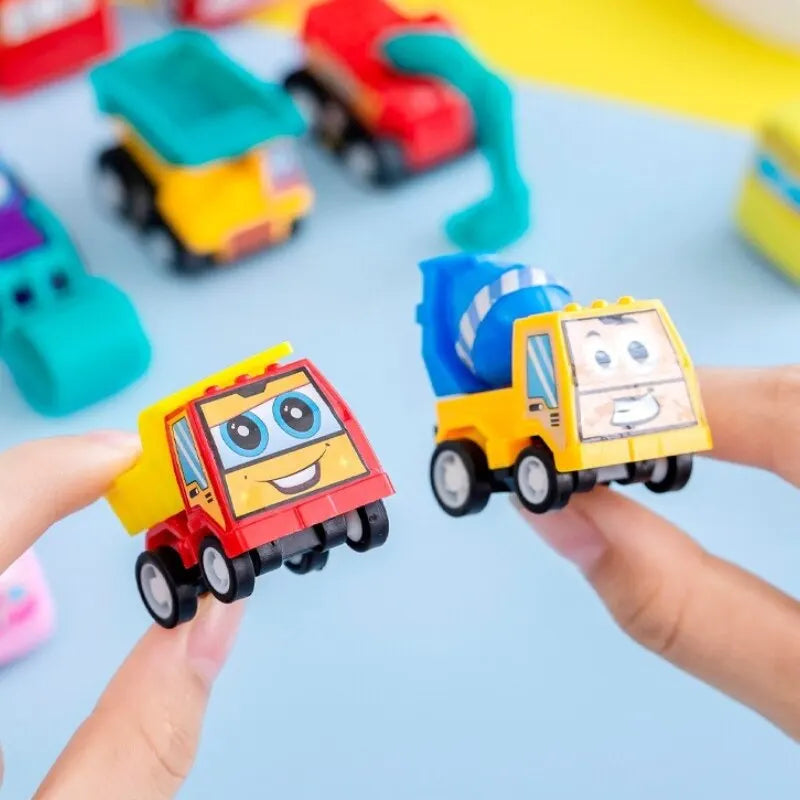 Mini Inertial Construction Car Set – Birthday Gift for Kids
