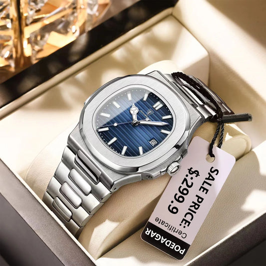 Stainless Steel Quartz Watch for Men – Business & Sports