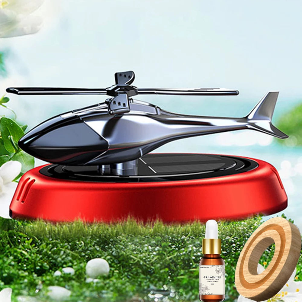 Solar-Powered Rotating Car Air Freshener – Stylish & Natural