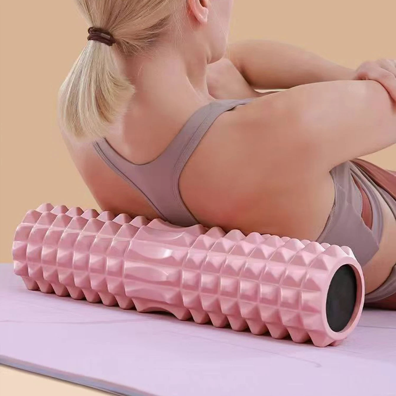 Solid Foam Yoga Roller – 45×13cm for Stretching & Recovery