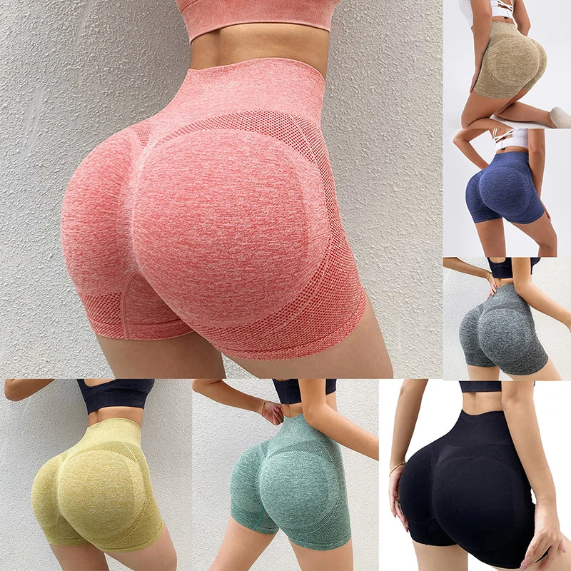 Women’s High Waist Sports Shorts – Push-Up & Breathable Fit