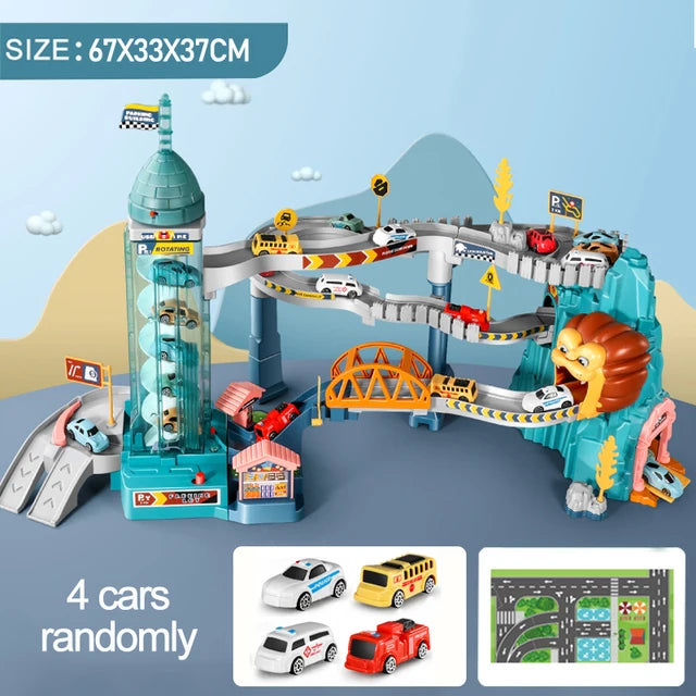 Electric Dinosaur Rail Car – Interactive Racing Toy for Kids
