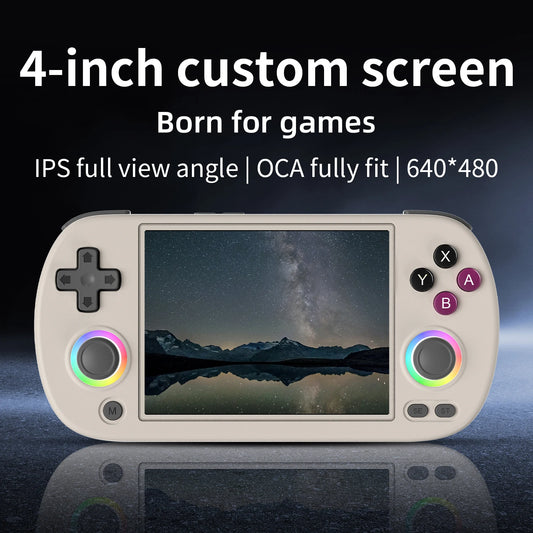 RG40XX H Game Console – 4" IPS Screen, RGB Light, 3200mAh