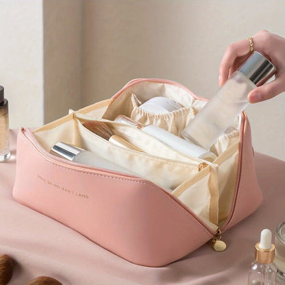 Luxury Makeup Organizer Bag – Travel Cosmetic Case with Zip