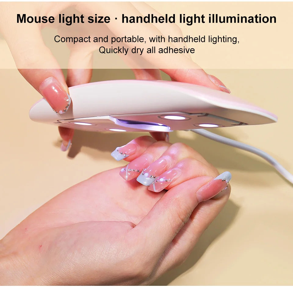 6W Mini Nail Dryer – Portable UV LED Manicure Lamp with USB