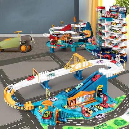 Electric Dinosaur Rail Car – Interactive Racing Toy for Kids