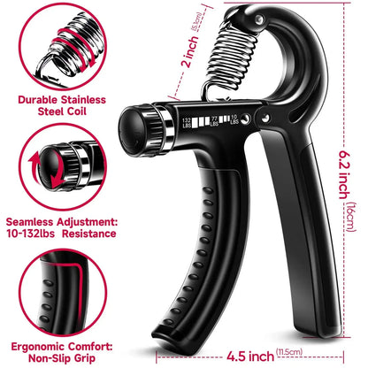 Grip Strengthener with Finger Exerciser – Build Power Daily