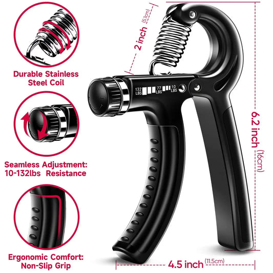 Grip Strengthener with Finger Exerciser – Build Power Daily
