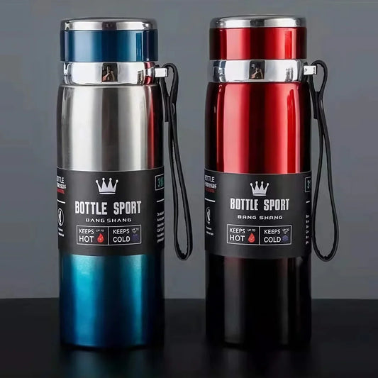 1L Stainless Steel Thermos – Keeps Drinks Hot & Cold