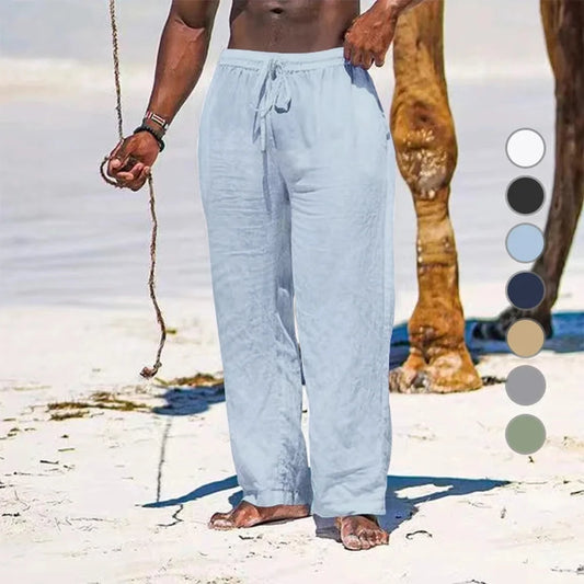Men’s Linen Cotton Pants – Loose, Cool & Lightweight