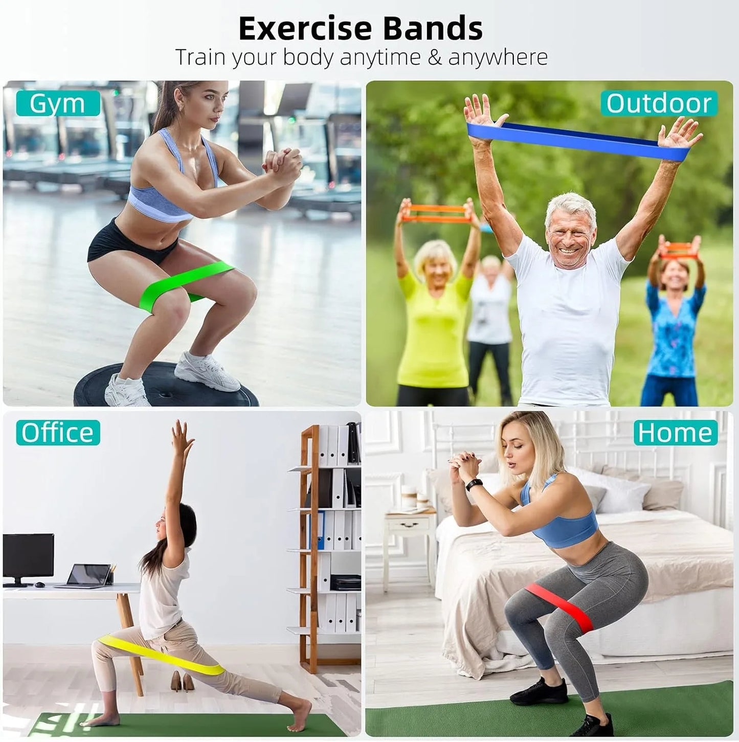 Elastic Workout Bands – For Home, Gym & Yoga Sessions