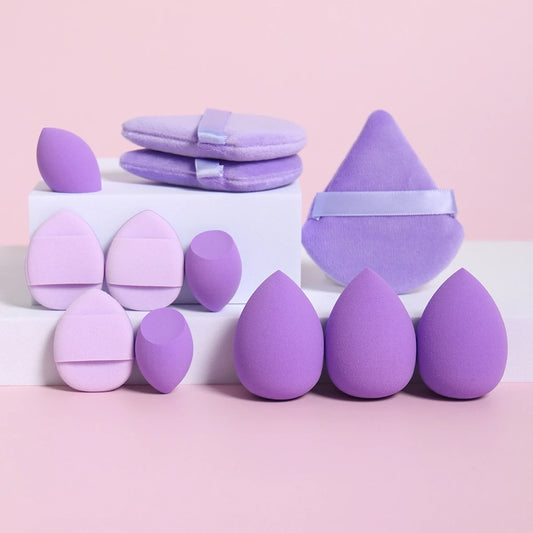 12PCS Makeup Sponge Set – Beauty Puffs, Eggs & Mini Cushions