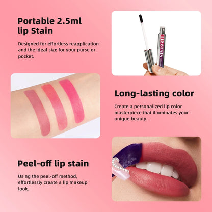 Peel Off Lip Tint – Korean Matte Ink, Waterproof & Long-Lasting
