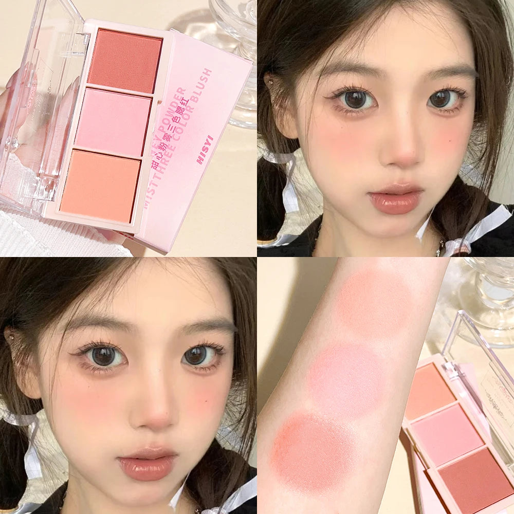 Triple Blush Palette – Soft, Fresh & Long-Lasting