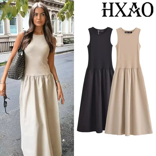Elegant Sleeveless Long Dress – Y2K Style