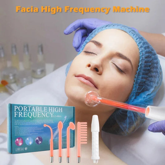4-in-1 Portable High Frequency Facial Wand – Acne & Skin Therapy