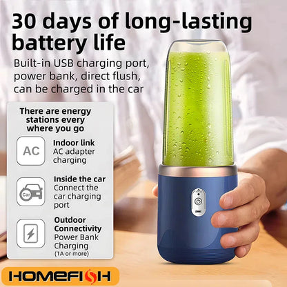 Portable 400ml USB Juicer Blender – Electric & Compact