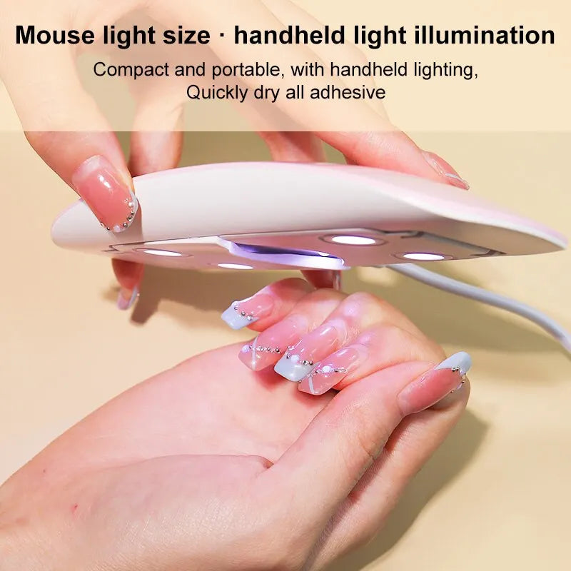 6W Mini Nail Dryer – Portable UV LED Manicure Lamp with USB